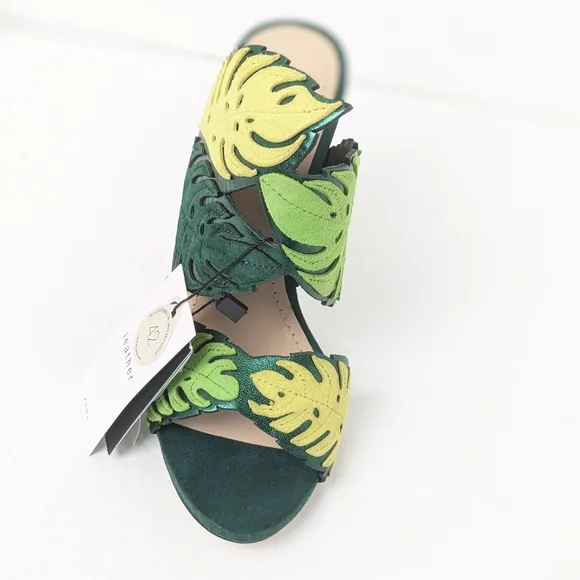 NWT Zara Suede Tropical Heels - Picture 11 of 16